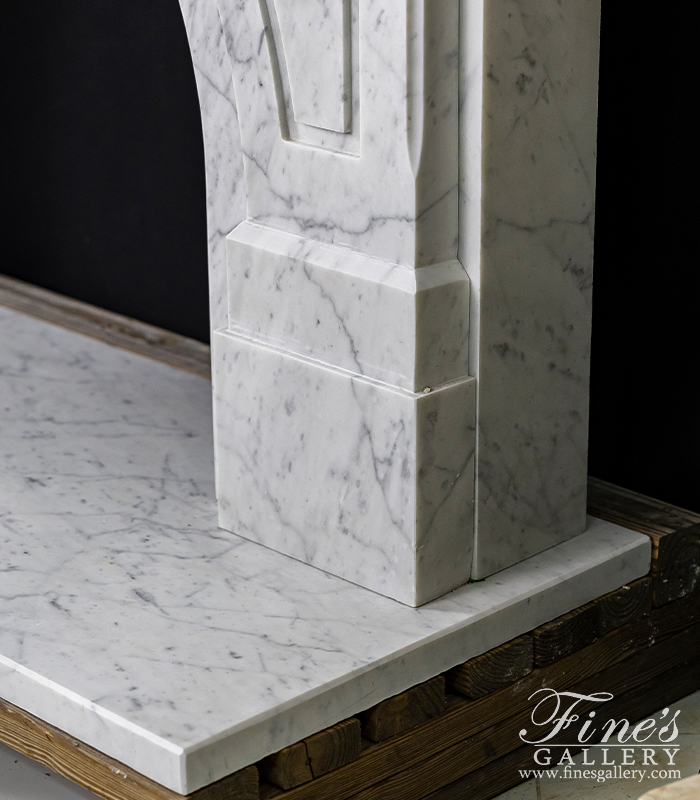 Marble Fireplaces  - Arched Style Carrara Marble Fireplace - MFP-2460